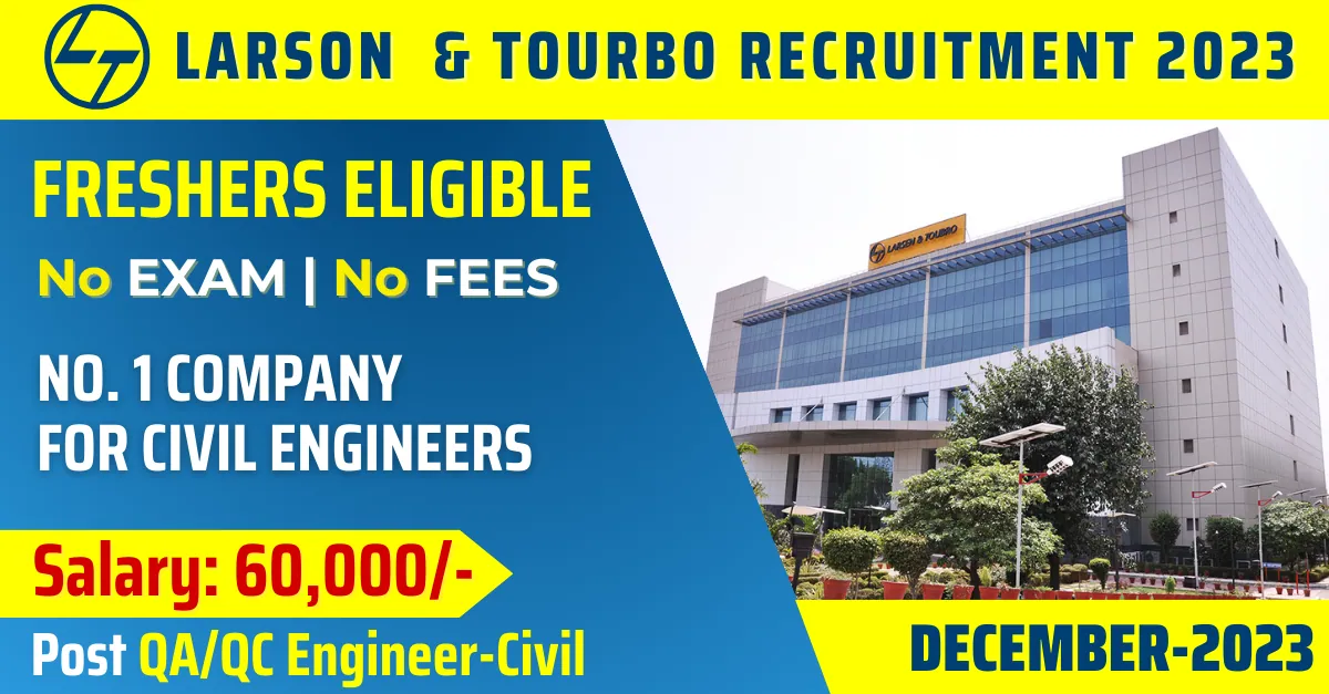 L T Recruitment For Freshers Qa Qc Engineer Salary Rs