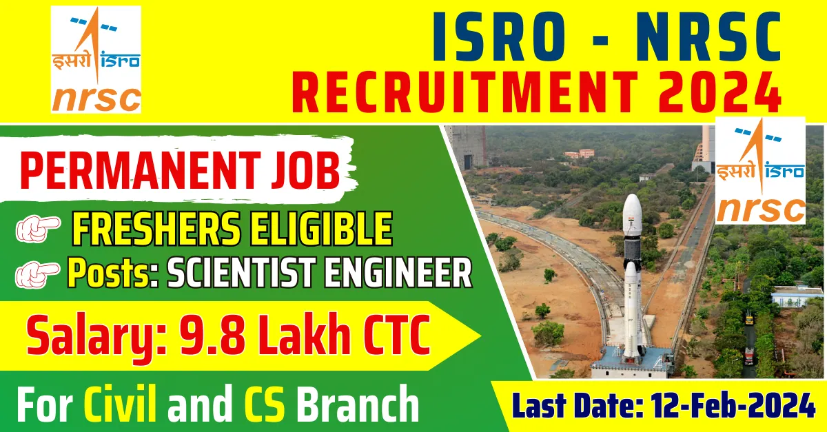 Isro Nrsc Recruitment For Scientist Engineers Salary Rs