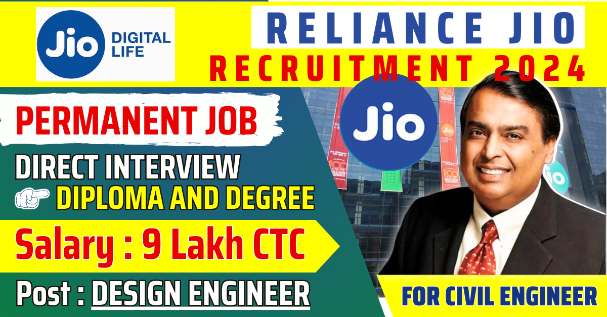 L T Construction Recruitment 2024 Hiring For Drafts Engineer Chennai   Reliance JIO Recruitment 2024 Salary 9 Lakh CTC For Design Engineer Apply Now 