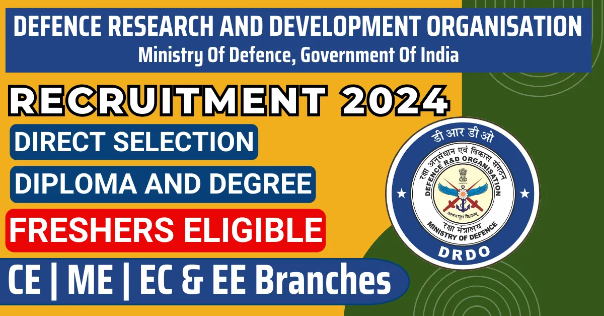 DRDO LRDE Apprenticeship Recruitment 2024: For Fresher Diploma And ...